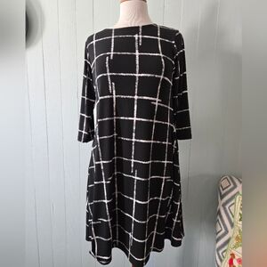 Sympli Black and White Checkered Dress Size 6
